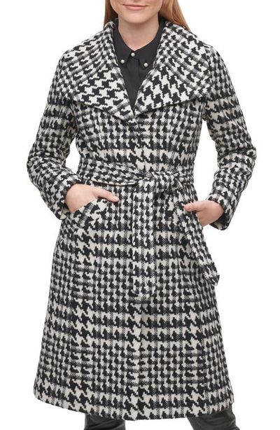 KARL LAGERFELD PARIS KARL LAGERFELD PARIS Puff Sleeve Belted Coat