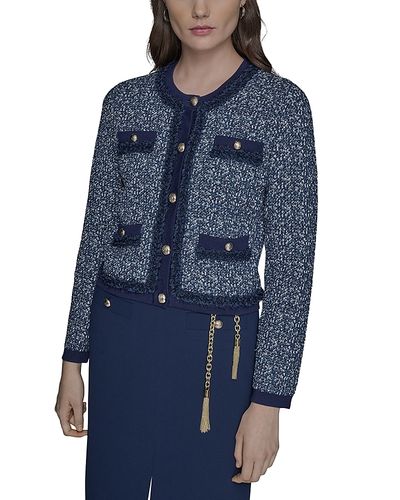 Karl Lagerfeld Paris Karl Lagerfeld Paris Ruffle Trim Cardigan