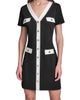 KARL LAGERFELD PARIS KARL LAGERFELD PARIS Short Sleeve Scuba Crepe Dress - 5