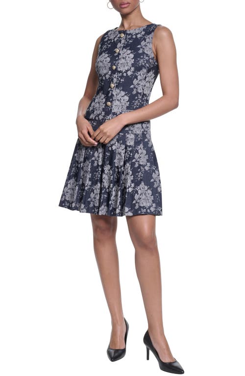KARL LAGERFELD PARIS KARL LAGERFELD PARIS Sleeveless Denim Jacquard Minidress