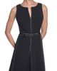 KARL LAGERFELD PARIS KARL LAGERFELD PARIS Sleeveless Scuba Crepe A-Line Dress - 5
