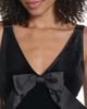 Karl Lagerfeld Paris Karl Lagerfeld Paris Sleeveless Velvet V Neck Bow Front Cocktail Dress - 2