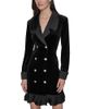Karl Lagerfeld Paris Karl Lagerfeld Paris Stretch Velvet Blazer Dress - 1