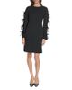 Karl Lagerfeld Paris Karl Lagerfeld Paris Stretch Velvet Bow Tie Sleeves Sheath Dress - 1