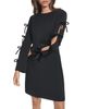 Karl Lagerfeld Paris Karl Lagerfeld Paris Stretch Velvet Bow Tie Sleeves Sheath Dress - 2