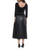 Karl Lagerfeld Paris Karl Lagerfeld Paris Stretch Velvet Satin Bow Midi Dress - 3