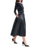 Karl Lagerfeld Paris Karl Lagerfeld Paris Stretch Velvet Satin Bow Midi Dress - 4