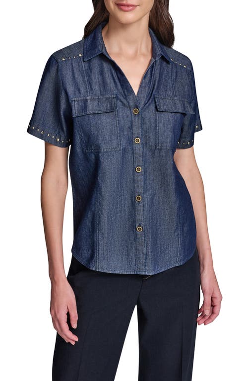 KARL LAGERFELD PARIS KARL LAGERFELD PARIS Studded Button-Up Shirt
