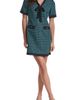 KARL LAGERFELD PARIS KARL LAGERFELD PARIS Tie Neck Tweed A-Line Minidress - 1