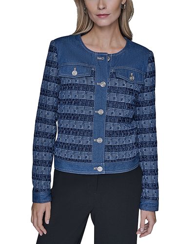 Karl Lagerfeld Paris Karl Lagerfeld Paris Tweed Denim Jacket