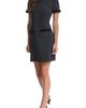 KARL LAGERFELD PARIS KARL LAGERFELD PARIS Velvet Detail Scuba Crepe Shift Minidress - 3