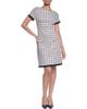 KARL LAGERFELD PARIS KARL LAGERFELD PARIS Windowpane Check Tweed Sheath Dress - 1