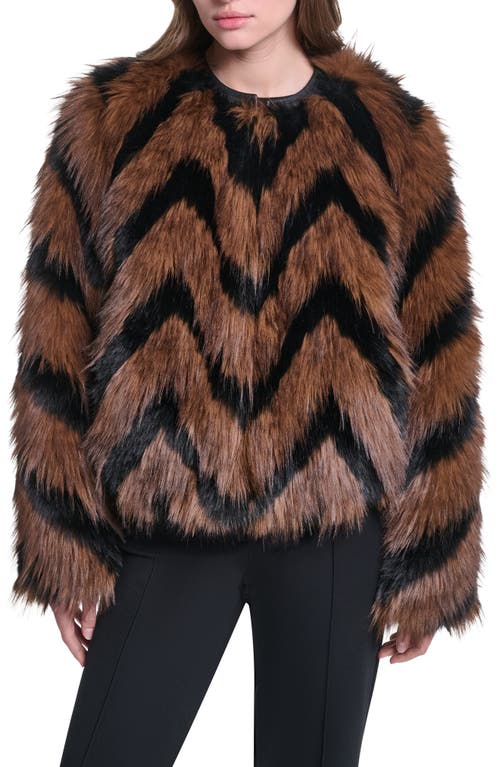 KARL LAGERFELD PARIS KARL LAGERFELD PARIS Zigzag Faux Fur Jacket