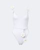 Karla Colletto Karla Colletto Juliet belted floral-appliqué swimsuit - 1
