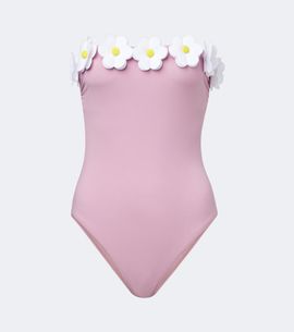 Karla Colletto Karla Colletto Juliet floral-appliqué bandeau swimsuit