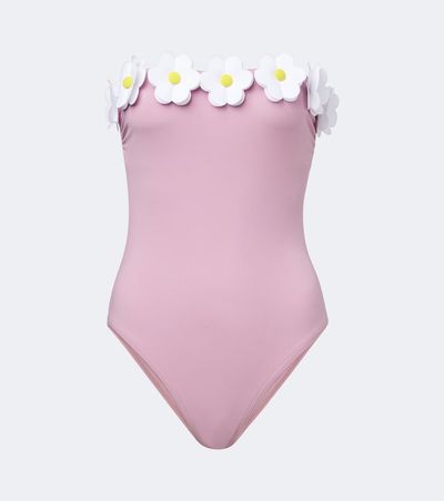 Karla Colletto Karla Colletto Juliet floral-appliqué bandeau swimsuit