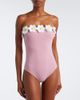 Karla Colletto Karla Colletto Juliet floral-appliqué bandeau swimsuit - 2