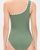 Karla Colletto Karla Colletto Lia One Shoulder One Piece with Shelf Bra Lichen/Cream - 3