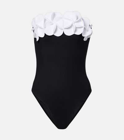 Karla Colletto Karla Colletto Tess floral-appliqué bandeau swimsuit