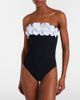 Karla Colletto Karla Colletto Tess floral-appliqué bandeau swimsuit - 2
