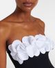 Karla Colletto Karla Colletto Tess floral-appliqué bandeau swimsuit - 3
