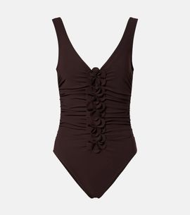 Karla Colletto Karla Colletto Tess floral-appliqué swimsuit