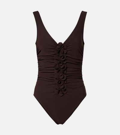 Karla Colletto Karla Colletto Tess floral-appliqué swimsuit