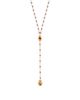 Karma and Luck Karma and Luck Amethyst Evil Eye Hamsa Gold Plated Women's Lariat Necklace - Peace of Spirit - 1
