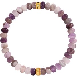 Karma and Luck Karma and Luck Amethyst Gold Plated Women's Beaded Bracelet - Calm Spirit