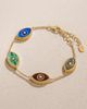 Karma and Luck Karma and Luck Blessed Soul Evil Eye Multi Stone Chain Bracelet - 3