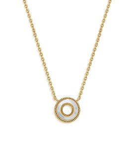 Karma And Luck Karma and Luck Cherished Flow White Mother of Pearl Karma Circle Gold Necklace