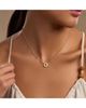 Karma And Luck Karma and Luck Cherished Flow White Mother of Pearl Karma Circle Gold Necklace - 2
