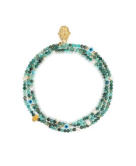 Karma And Luck Karma and Luck Enlightened Spirit Turquoise December Birthstone Wrap Bracelet