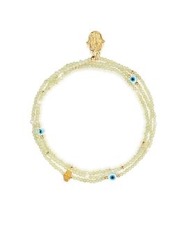 Karma And Luck Karma and Luck Enthusiastic Spirit Peridot August Birthstone Wrap Bracelet
