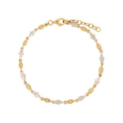 Karma and Luck Karma and Luck Evil Eye Hamsa Gold and Silver Women's Chain Bracelet - Sacred Awakening 