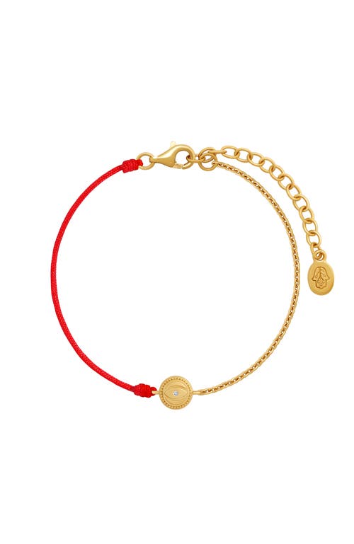 Karma and Luck Karma and Luck Evil Eye Red String Gold Plated Women's Chain Bracelet - Radiant Safeguard