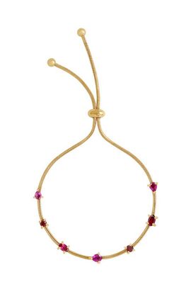 Karma and Luck Karma and Luck Garnet Gold Plated Women's Bolo Bracelet Harmonized Glow