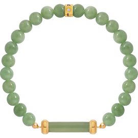 Karma and Luck Karma and Luck Jade Serenity Beaded Gold Plated Women's Bracelet - Eternal Dawn