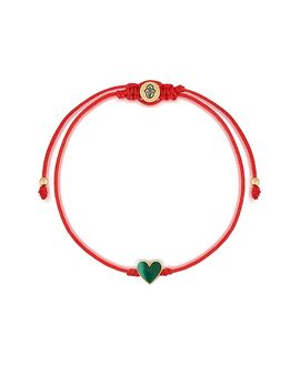Karma And Luck Karma and Luck Lucky in Love Malachite Red String Bracelet