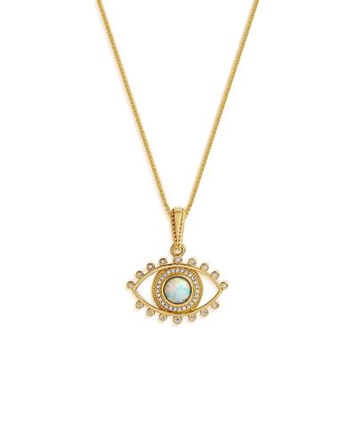 Karma And Luck Karma and Luck Luminous Guard Opal Evil Eye Necklace