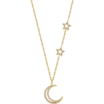 Karma and Luck Karma and Luck Lunar Grace Radiant Moon & Stars Necklace