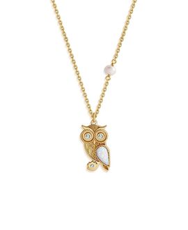Karma And Luck Karma and Luck Moonlit Wisdom Owl Opal Necklace