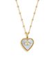 Karma And Luck Karma and Luck Nurturing Energy Mother of Pearl Heart & Evil Eye Gold Necklace - 1
