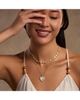 Karma And Luck Karma and Luck Nurturing Energy Mother of Pearl Heart & Evil Eye Gold Necklace - 2