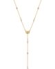 Karma and Luck Karma and Luck Pearl Rainbow Moonstone Butterfly Gold Women's Lariat Necklace - - 1