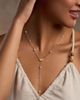 Karma and Luck Karma and Luck Pearl Rainbow Moonstone Butterfly Gold Women's Lariat Necklace - - 2