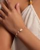 Karma and Luck Karma and Luck Rainbow Moonstone Lotus Gold Plated Women's Chain Bracelet - 2