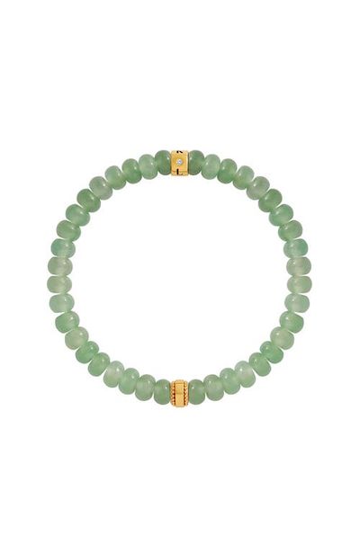 Karma and Luck Karma and Luck Sacred Balance Jade Stretch Bracelet