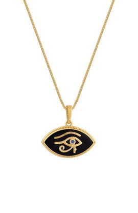 Karma and Luck Karma and Luck Sacred Gaze Eye of Horus Gold Necklace