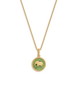 Karma And Luck Karma and Luck Tranquil Guardian Jade Elephant Necklace